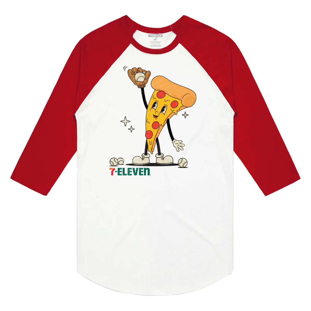 7-Eleven® Pizza Baseball Raglan