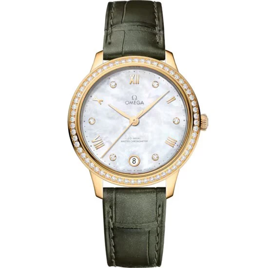 Omega De ville Prestige 18K Yellow Gold & Diamonds Lady's Watch, 434.58.34.20.55.002